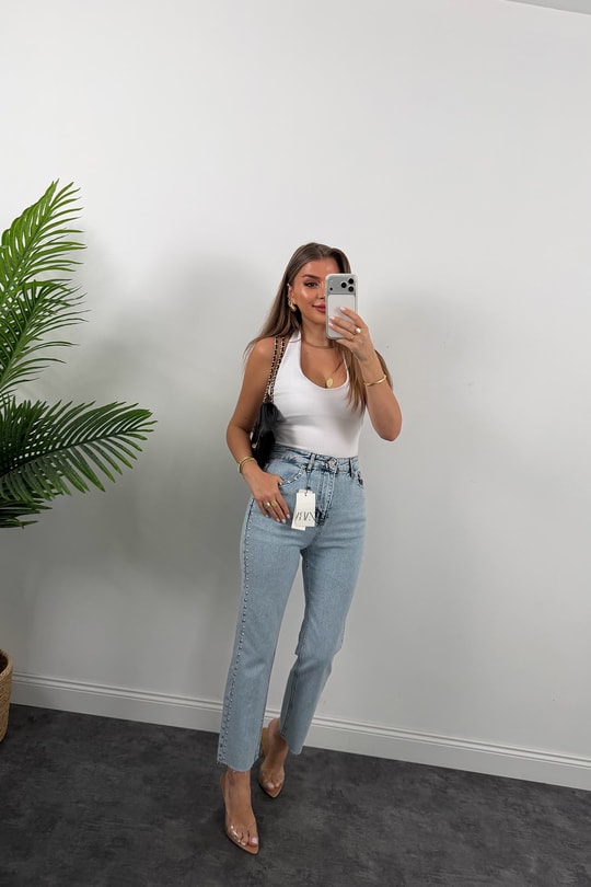 Yanı Zımbalı Premium Bf Jean 1006 Mavi