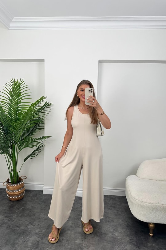 1. Sınıf Kalite Oyhso Model Halter Yaka Likralı Tulum Taş