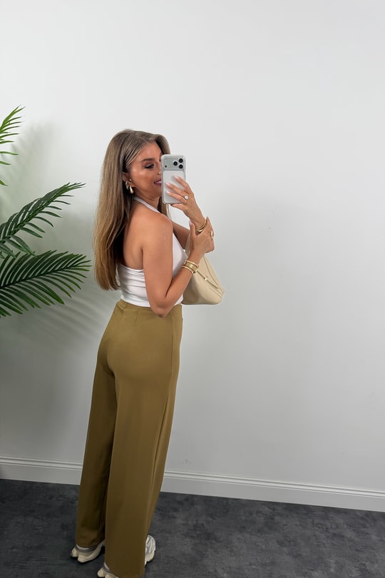 1. Sınıf Kalite İthal Model Kumaş Likralı Pantolon Olive 