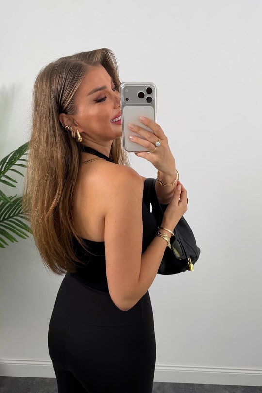Alo Model Lüx Kalite Soft Touch Tayt Siyah