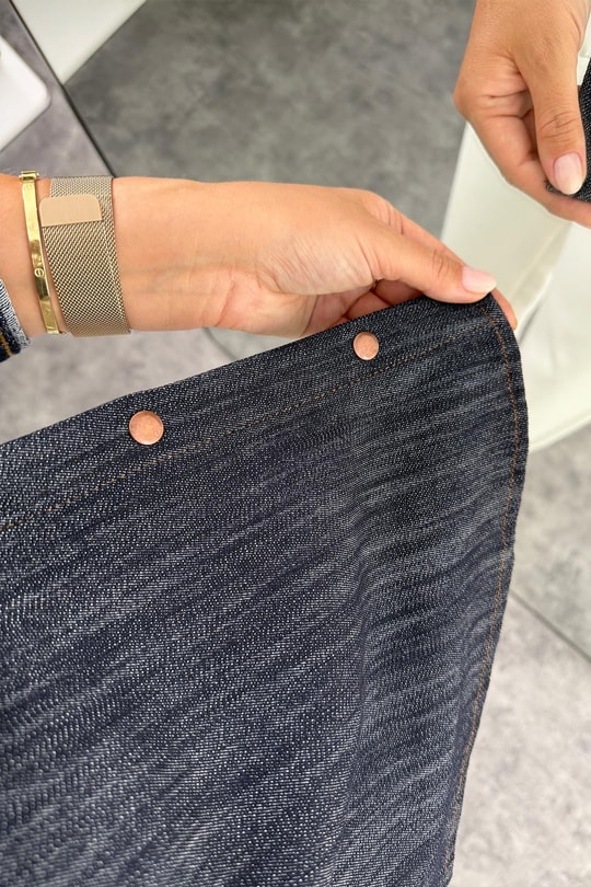 Bebe Marka Lüx Kalite Özel Dokulu Likralı Jean Gömlek