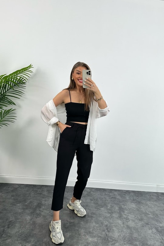 Beli Lastikli Mango Model Atlas Jogger Siyah