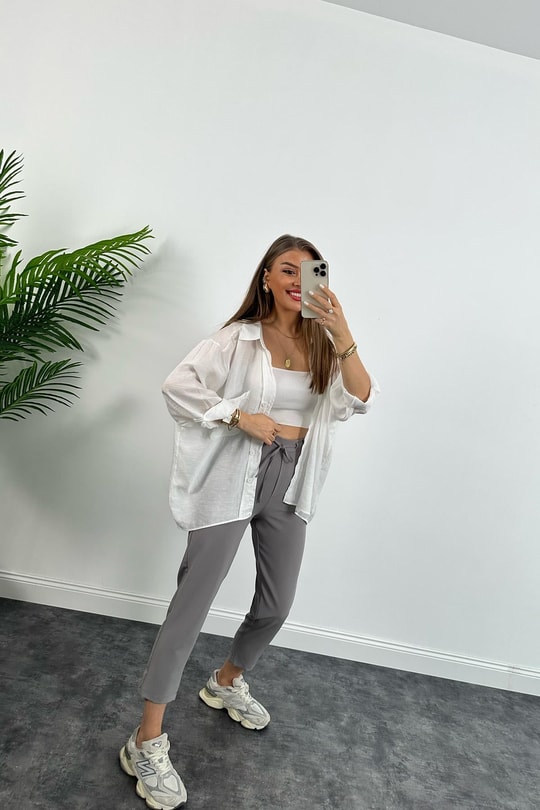 Beli Lastikli Mango Model Atlas Jogger Gri