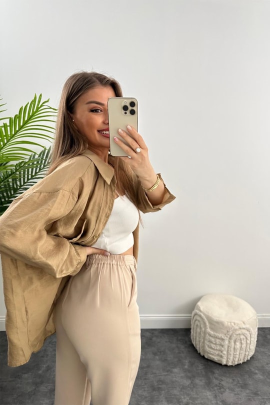 Beli Lastikli Mango Model Atlas Jogger Taş
