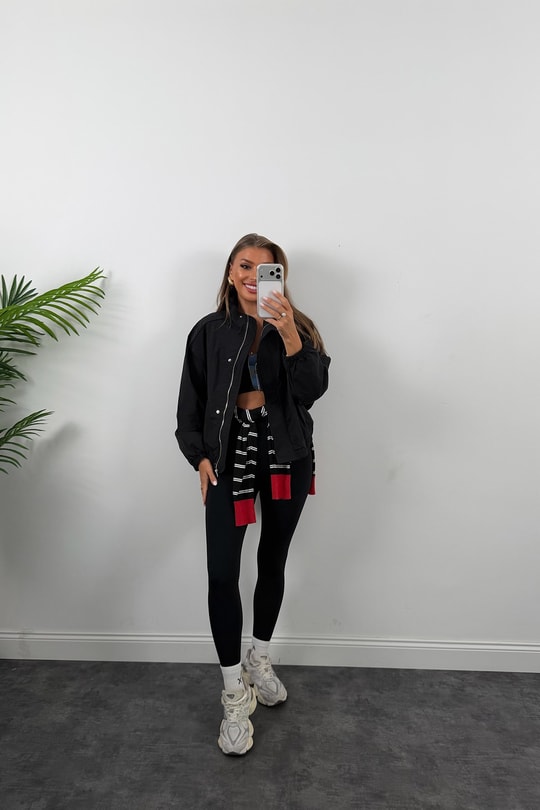 Dik Yaka Basic Bomber Mont Siyah