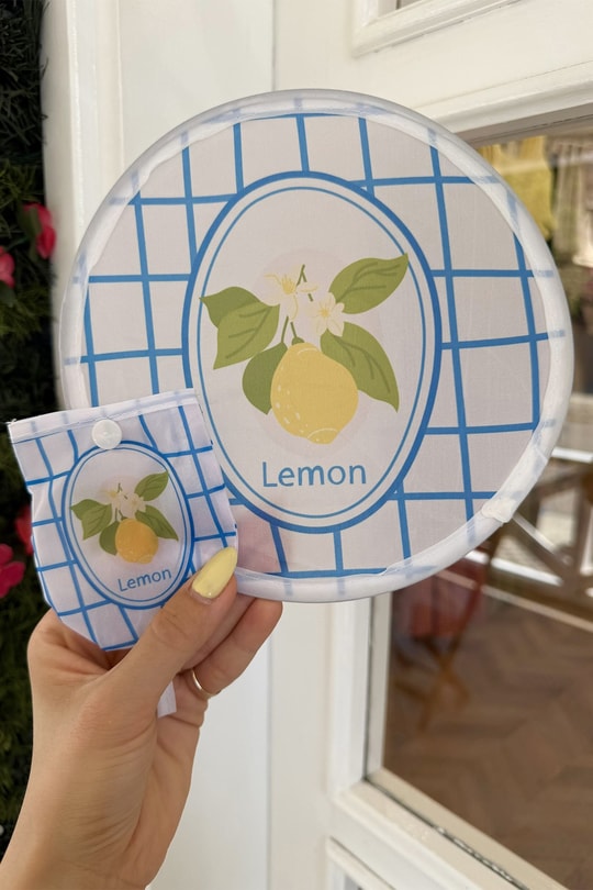 Limon Katlanabilir Çantalı Yelpaze