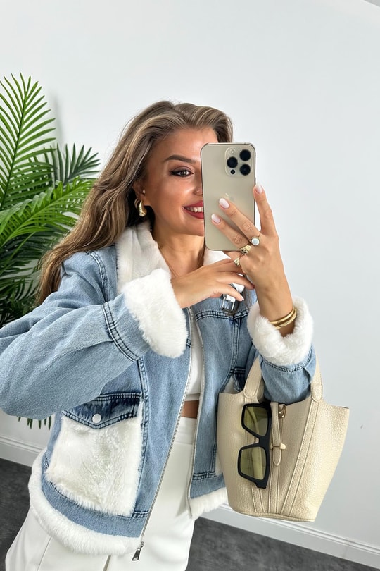 Lüx Kalite İpek Kürklü Premium Jean Mont