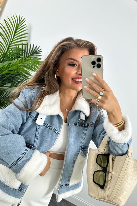 Lüx Kalite İpek Kürklü Premium Jean Mont
