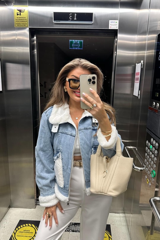 Lüx Kalite İpek Kürklü Premium Jean Mont
