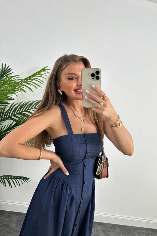 Lüx Kalite İpek Tensel Prenses Model Jean Elbise