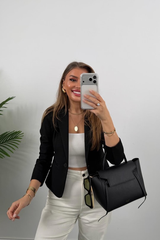 Lüx Kalite Likralı Çelik Kumaş Oturtma Blazer Ceket