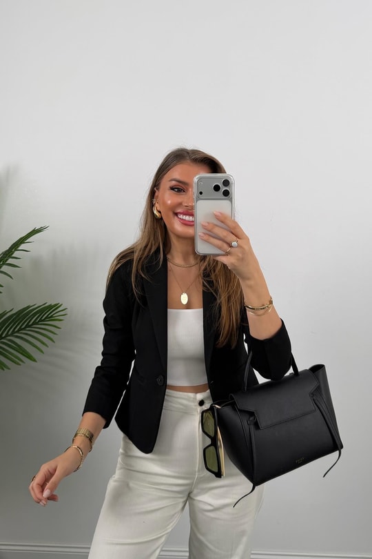 Lüx Kalite Likralı Çelik Kumaş Oturtma Blazer Ceket