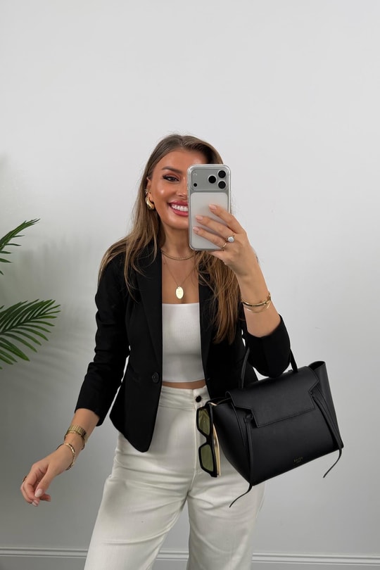 Lüx Kalite Likralı Çelik Kumaş Oturtma Blazer Ceket