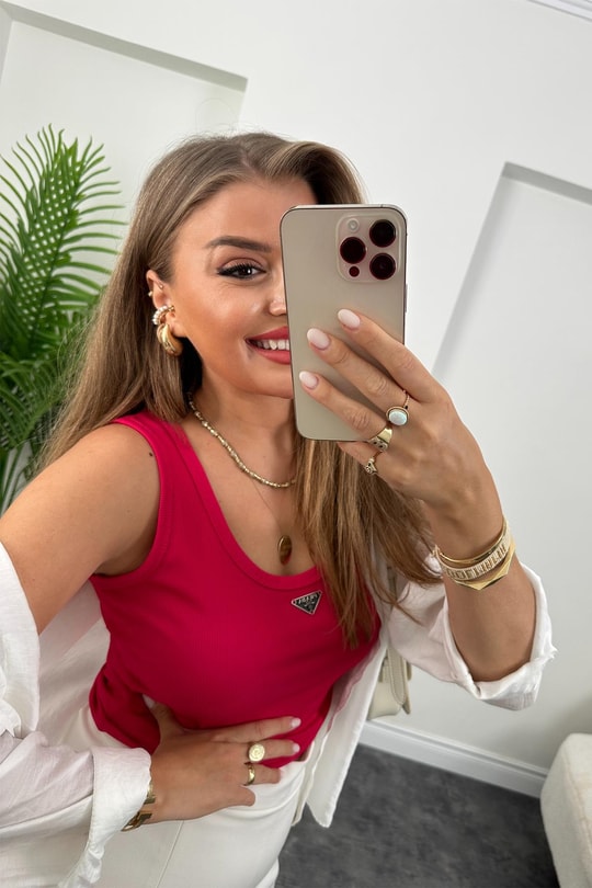 Marka Model Likralı Tam Boy Kaşkorse Atlet Fuşya