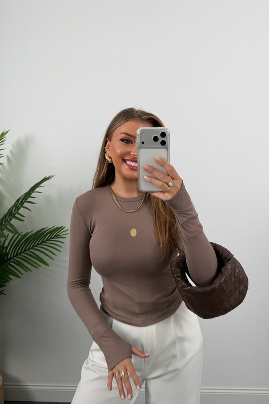 Massi Model Tam Pamuklu Soft Touch Likralı Basic Body Vizon