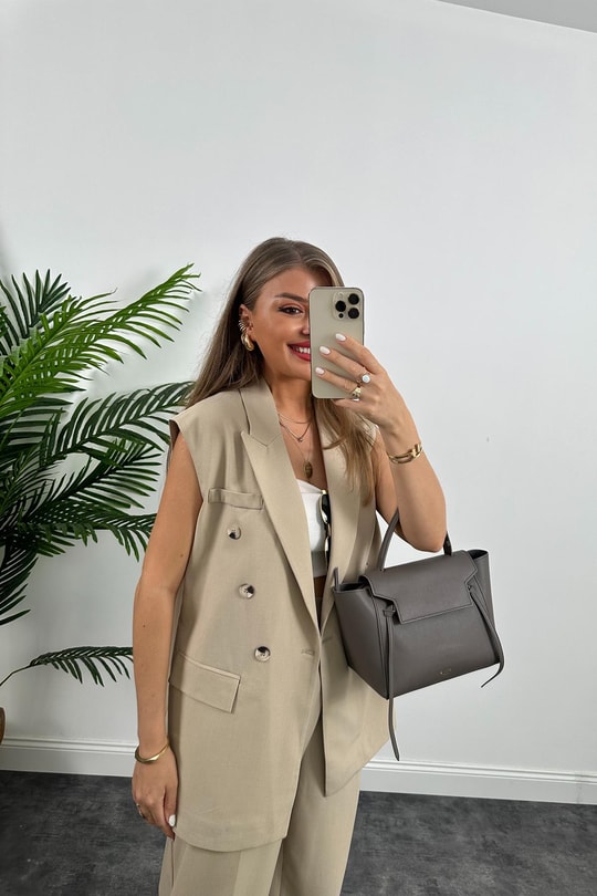 Massimo Model Naturel Kumaş Lüx Takım Elbise