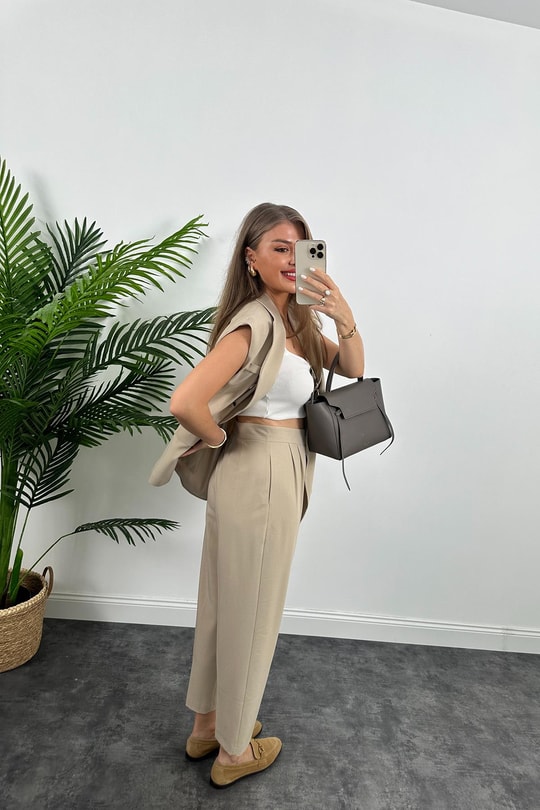 Massimo Model Naturel Kumaş Lüx Takım Elbise