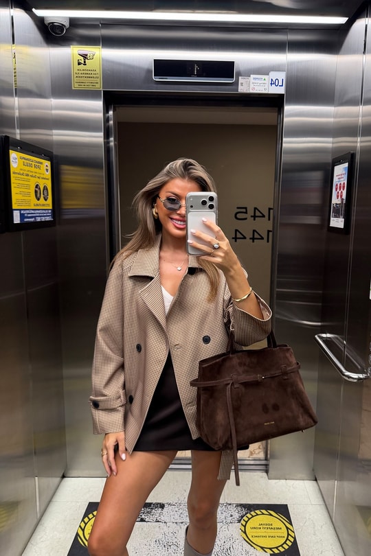 Mng Model Lüx Kumaş Ekoseli Trençkot