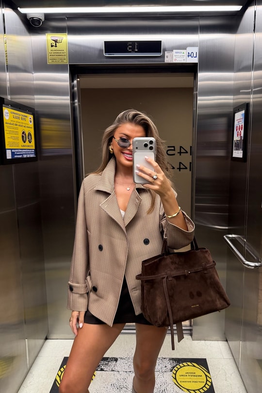 Mng Model Lüx Kumaş Ekoseli Trençkot