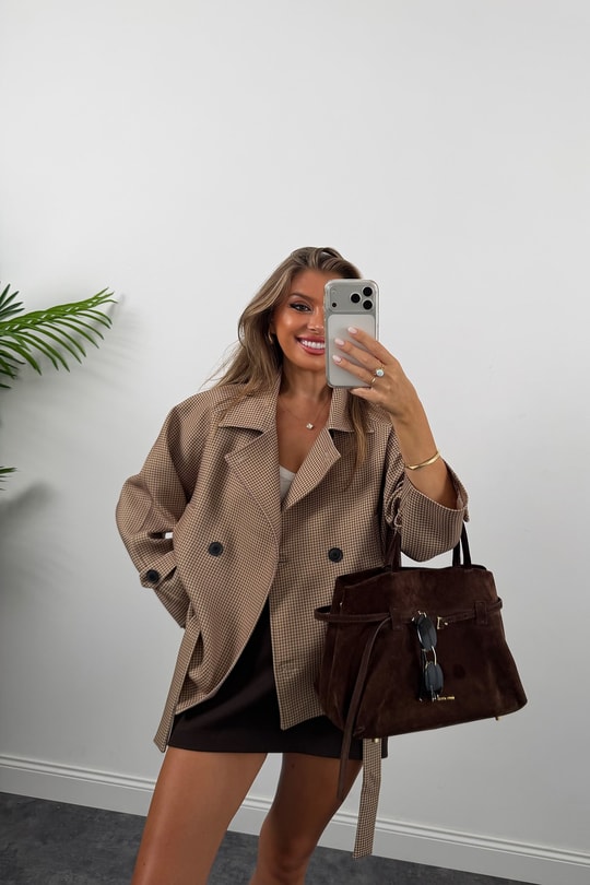 Mng Model Lüx Kumaş Ekoseli Trençkot