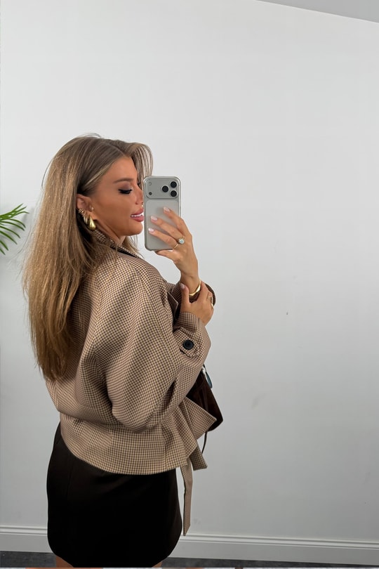 Mng Model Lüx Kumaş Ekoseli Trençkot