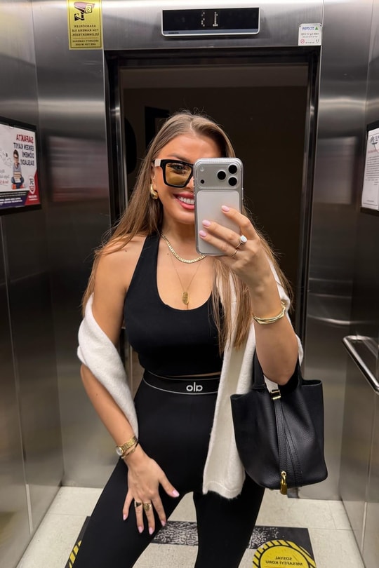 Ola Beli Lastikli Lüx Kalite Likralı Tayt
