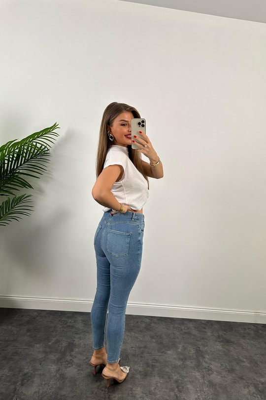 Orjinal Marka Gina Likralı Toparlayıcı Skinny Jean