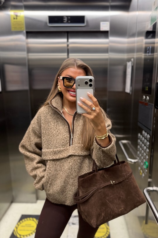 Oysh Model Basic Polar Sweat Kahve
