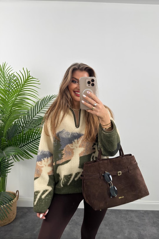Oysh Model Geyikli Polar Sweat