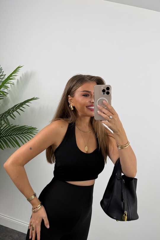 Oysh Model Lüx Kalite Soft Touch Tayt Siyah