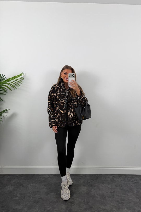 Oysh Model Polar Ceket Leopar