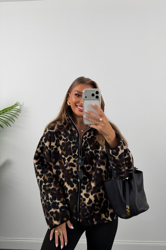 Oysh Model Polar Ceket Leopar