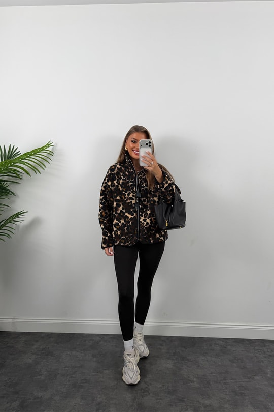 Oysh Model Polar Ceket Leopar