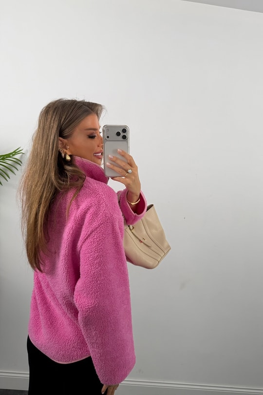 Oysh Model Polar Ceket Ola Pembe 