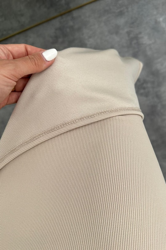 Özel Seri Toparlayıcı Yırtmaçlı  Basic Kalem Elbise Taş