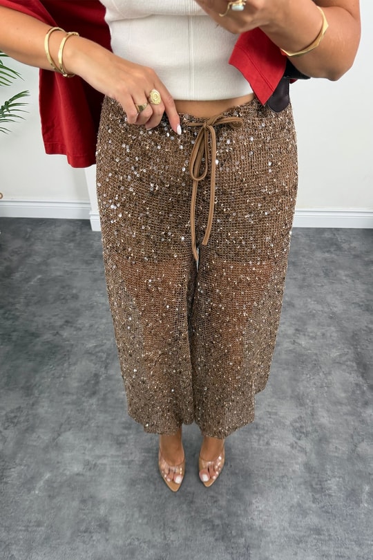 Payetli Jogger Pantolon