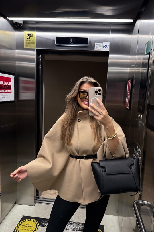 Pinterest Kemerli Kaşe Panço Kaban Camel