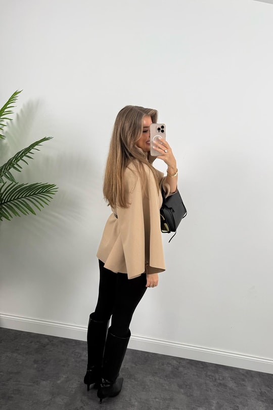 Pinterest Kemerli Kaşe Panço Kaban Camel
