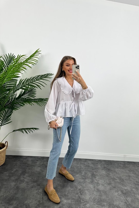 Pinterest Model Bebe Yaka Romantik Gömlek