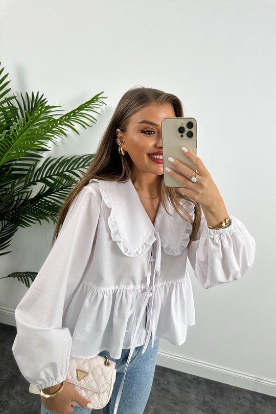 Pinterest Model Bebe Yaka Romantik Gömlek