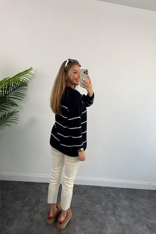 Poema Premium Kesik Paça Boyfit Jean Ekru