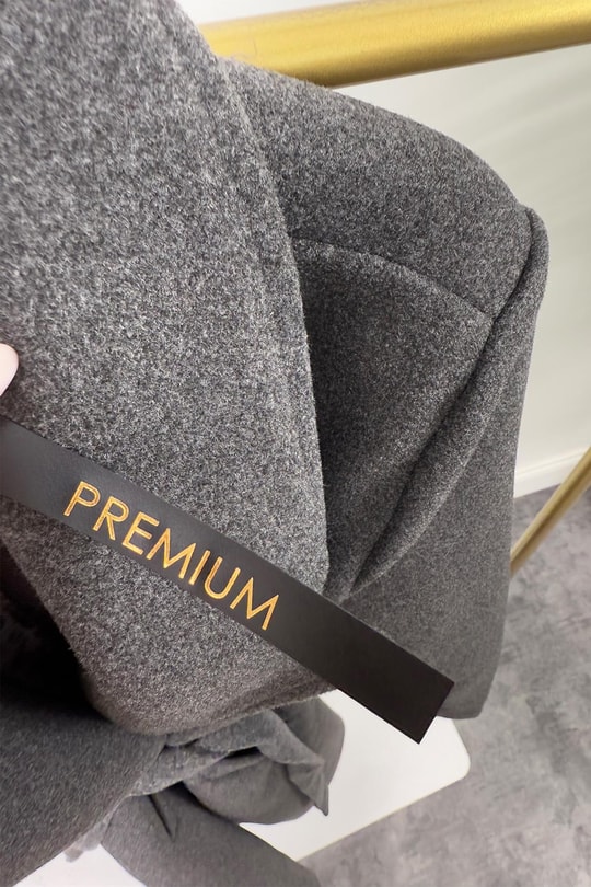 Premium Kalite Kuşaklı Basic Kaşe Kaban Antasit