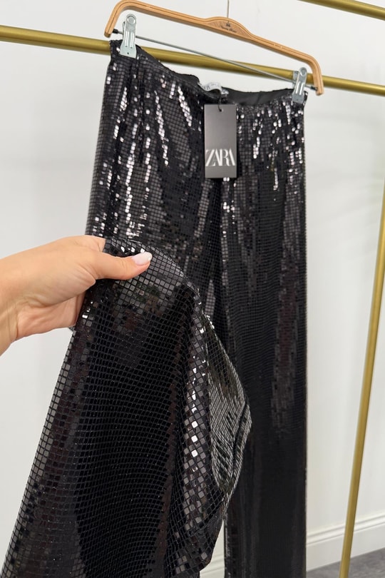 Premium Kalite Likralı Payet Palazzo Pantolon