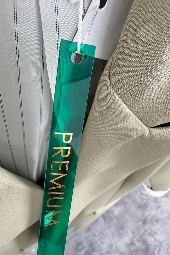 Premium Kalite Marin Astarlı Double Kumaş Blazer Ceket Beyaz