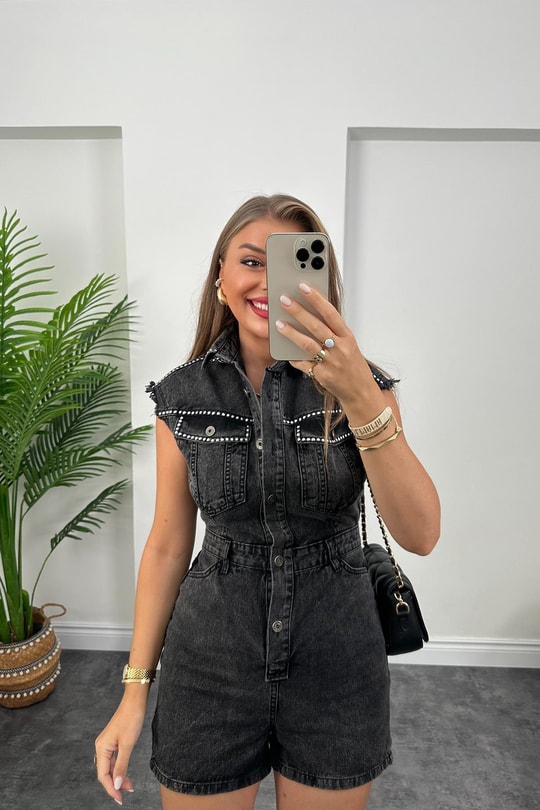 Premium Kalite Tasarım Jean Tulum Antrasit