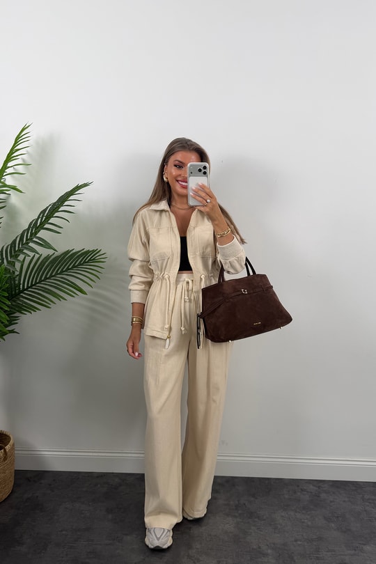 Premium Seri %100 Organik Kumaş Gabardin Ceket Pantolon Takım