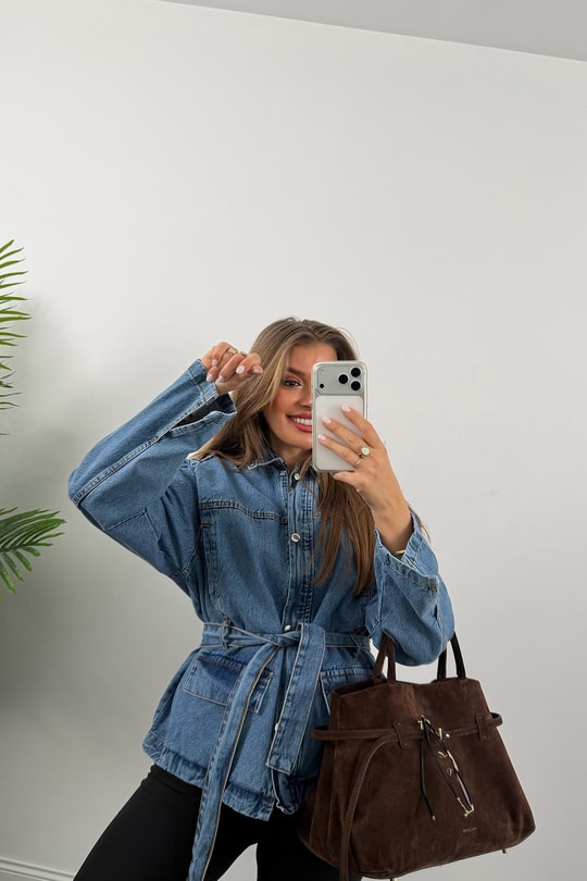 Premium Seri Apoletli Jean Trençkot