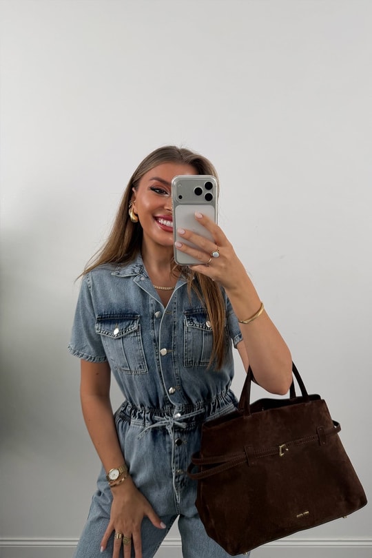 Premium Seri Beli Lastikli Jean Tulum Light Blue
