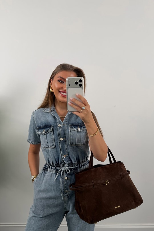 Premium Seri Beli Lastikli Jean Tulum Light Blue