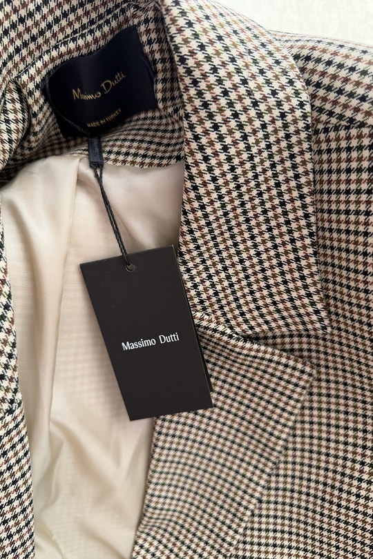 Premium Seri Ekoseli Massi Blazer Ceket